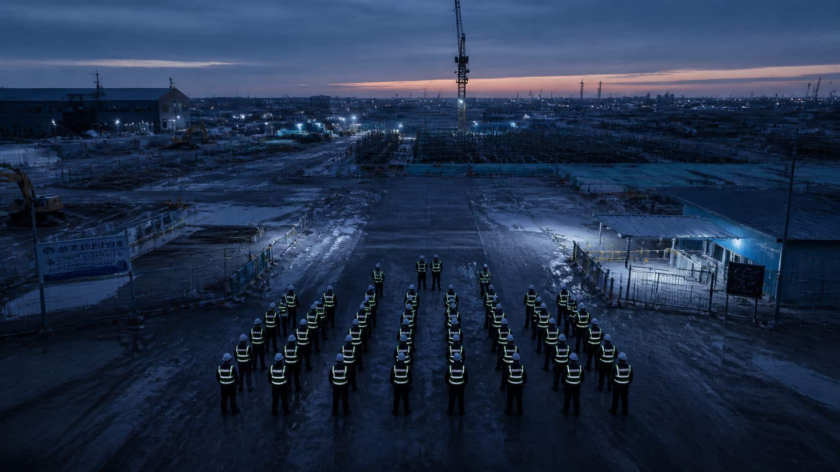 Construction site security and active building work